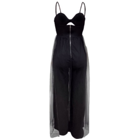 Elegant Black Wide Leg Jumpsuit - Picture 4 of 8